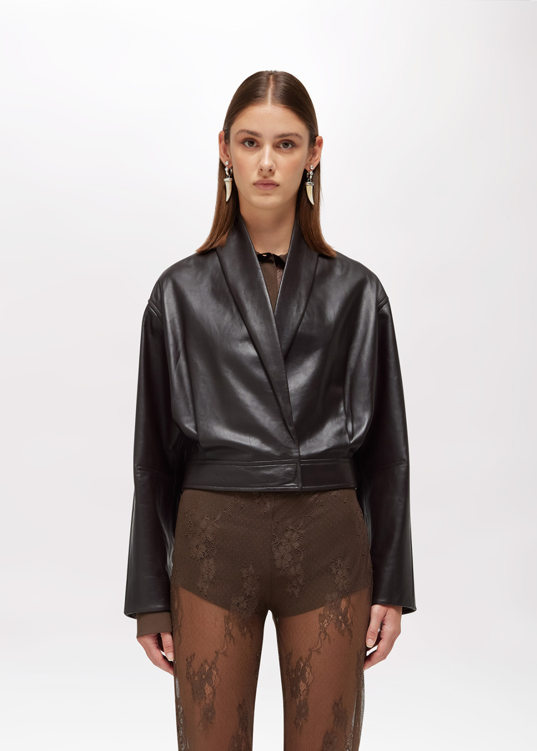 BLUGIRL: BOMBER IN PELLE