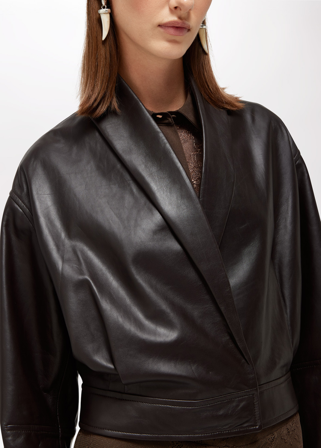 BLUGIRL: BOMBER IN PELLE