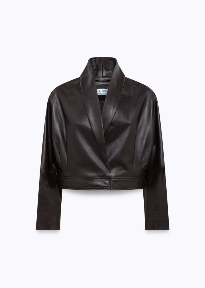 LEATHER BOMBER JACKET
