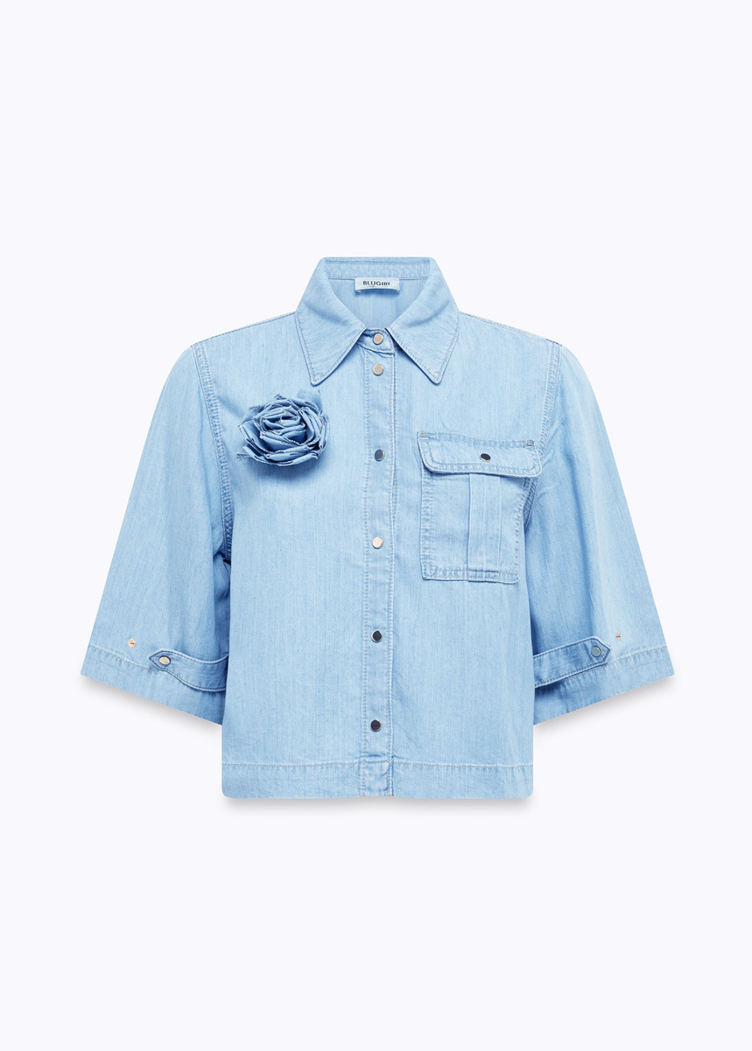 BLUGIRL: CAMICIA BOXY IN DENIM LYOCELL