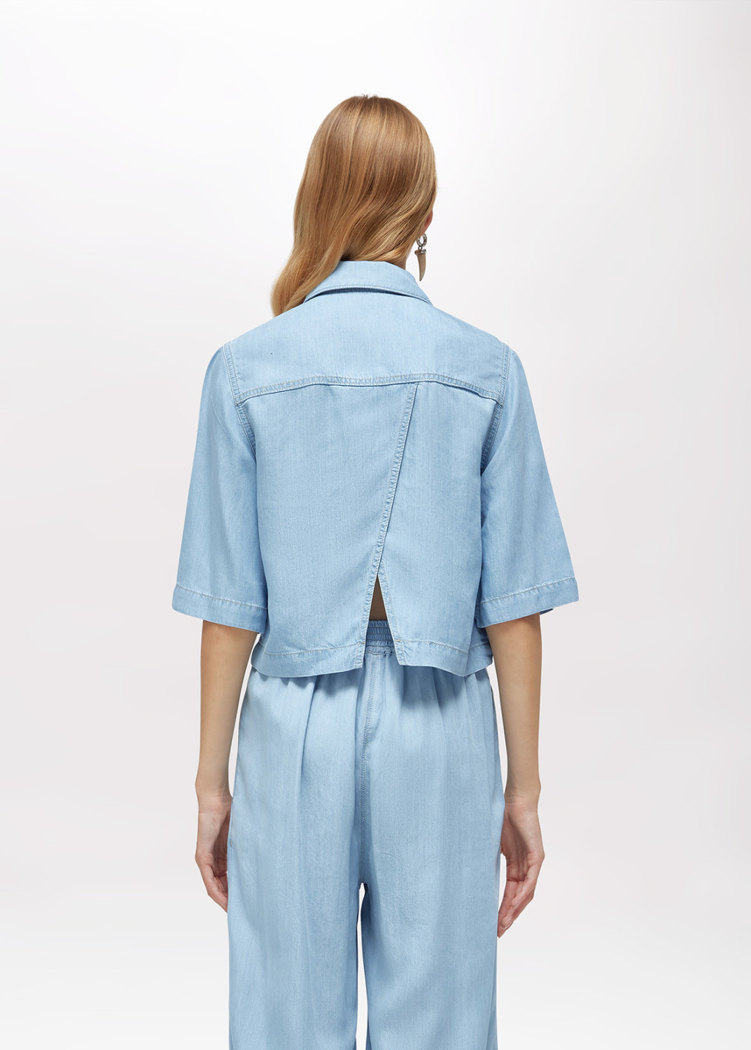 BLUGIRL: CAMICIA BOXY IN DENIM LYOCELL