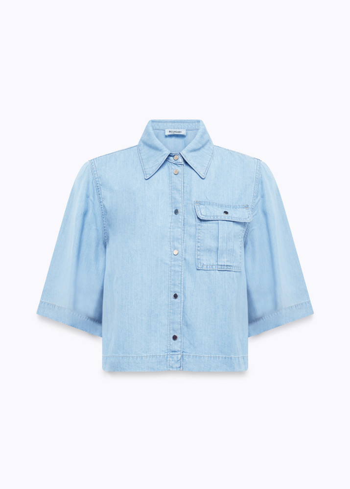 BOXY LYOCELL DENIM SHIRT