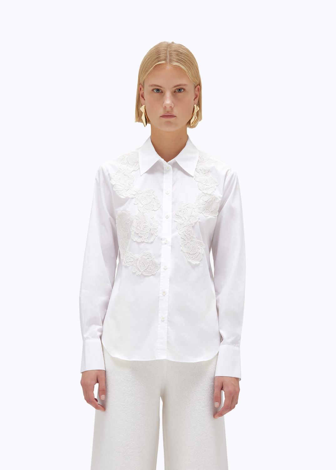 BLUGIRL: COTTON SHIRT WITH LACE
