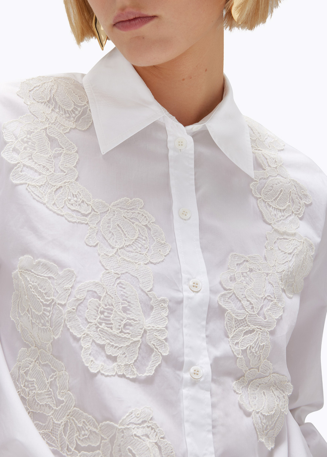 BLUGIRL: COTTON SHIRT WITH LACE