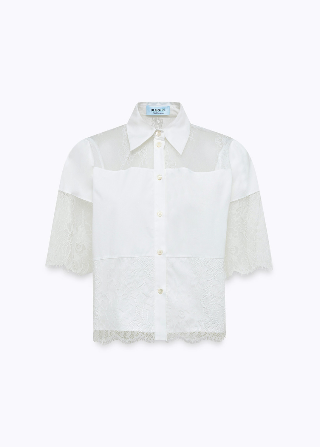 BLUGIRL: COTTON SHIRT WITH LACE