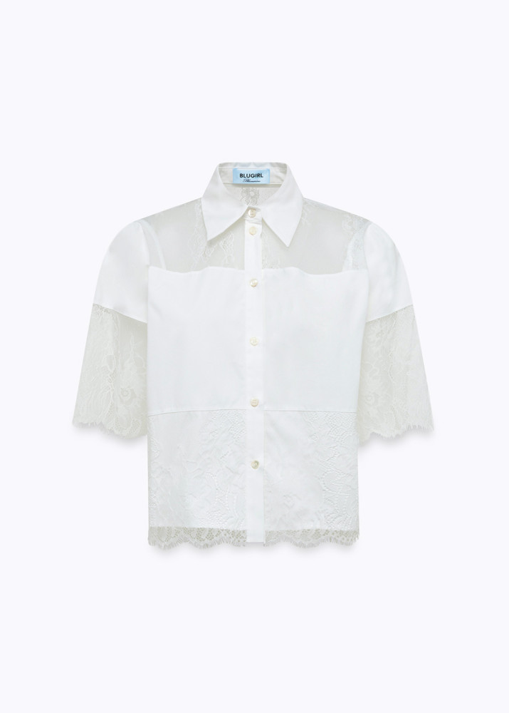 COTTON SHIRT WITH LACE