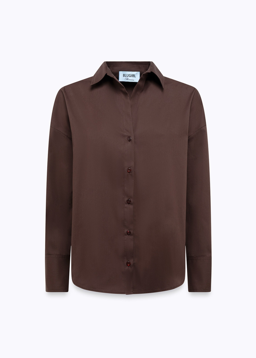 BLUGIRL: CAMICIA IN POPELINE CON PIZZO