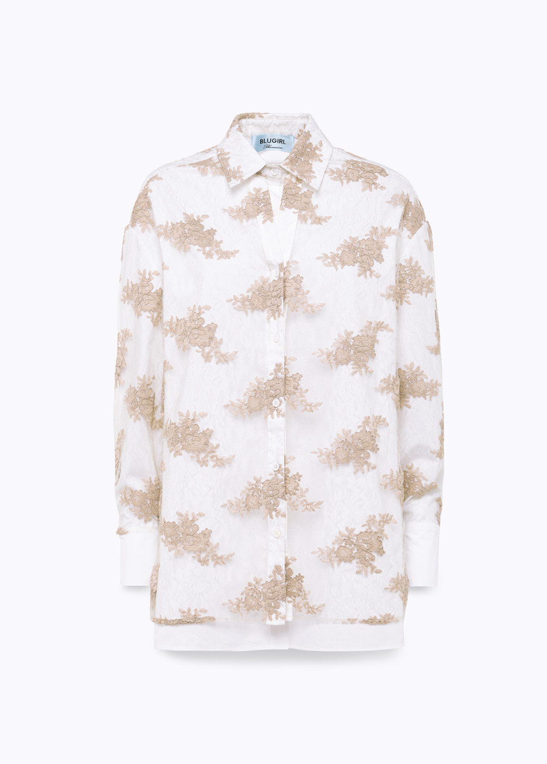 BLUGIRL: POPILINE AND LACE SHIRT