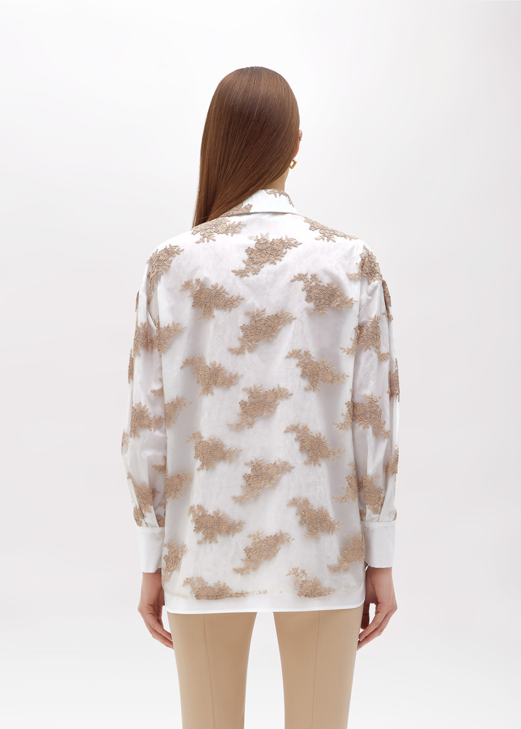 BLUGIRL: POPILINE AND LACE SHIRT