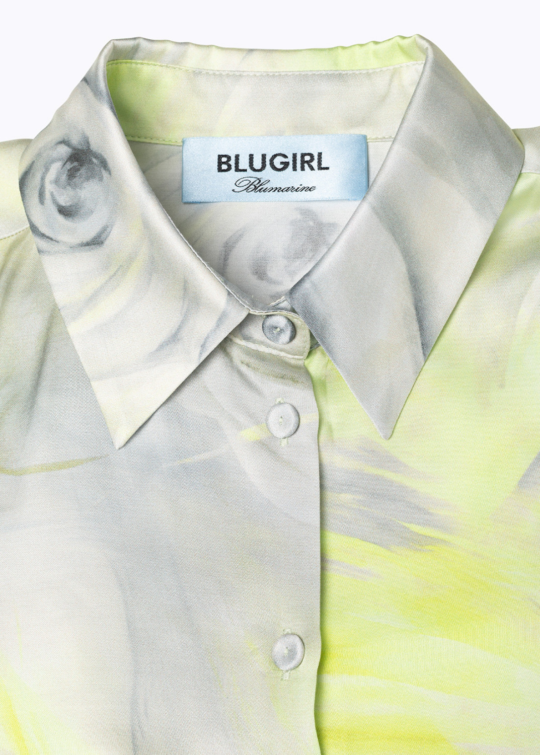 BLUGIRL: CAMICIA IN RASO CON STAMPA ROSE