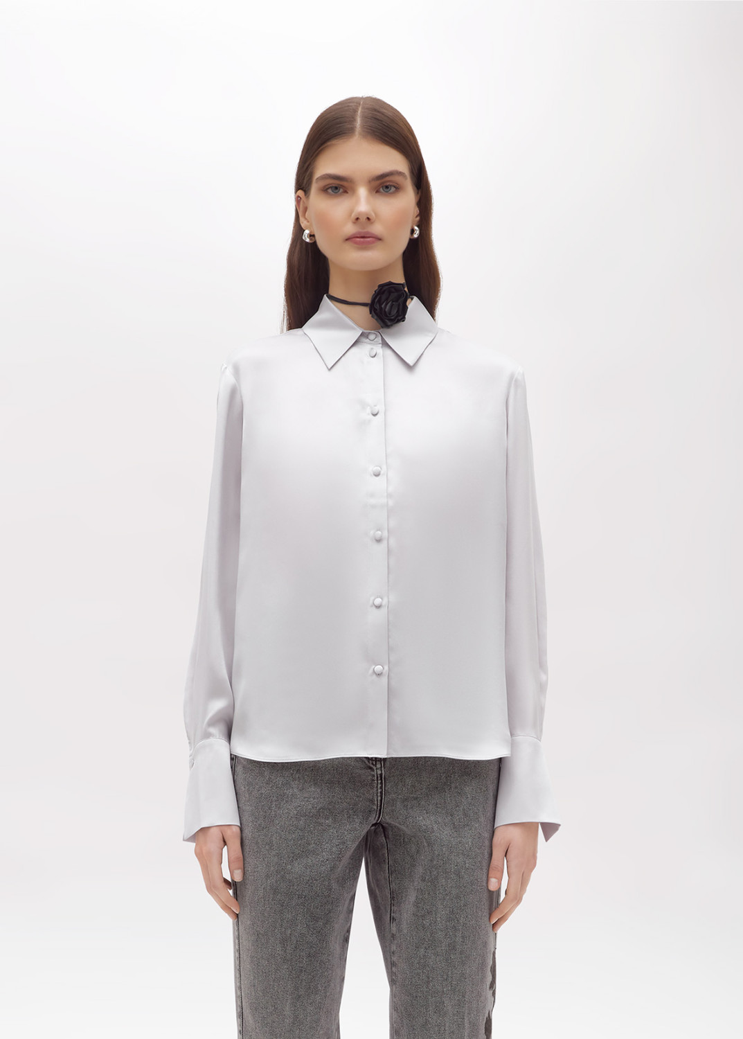 BLUGIRL: SILK SATIN SHIRT