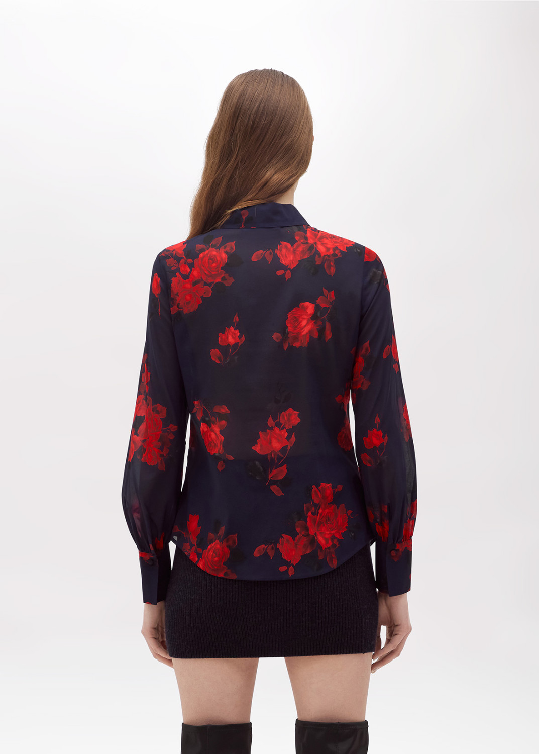 BLUGIRL: SILK VOILE FLOWER SHIRT