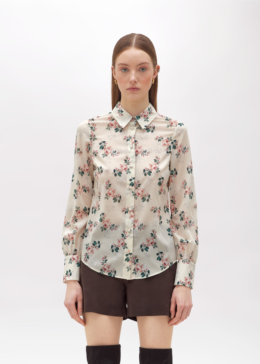 BLUGIRL: SILK VOILE FLORAL SHIRT