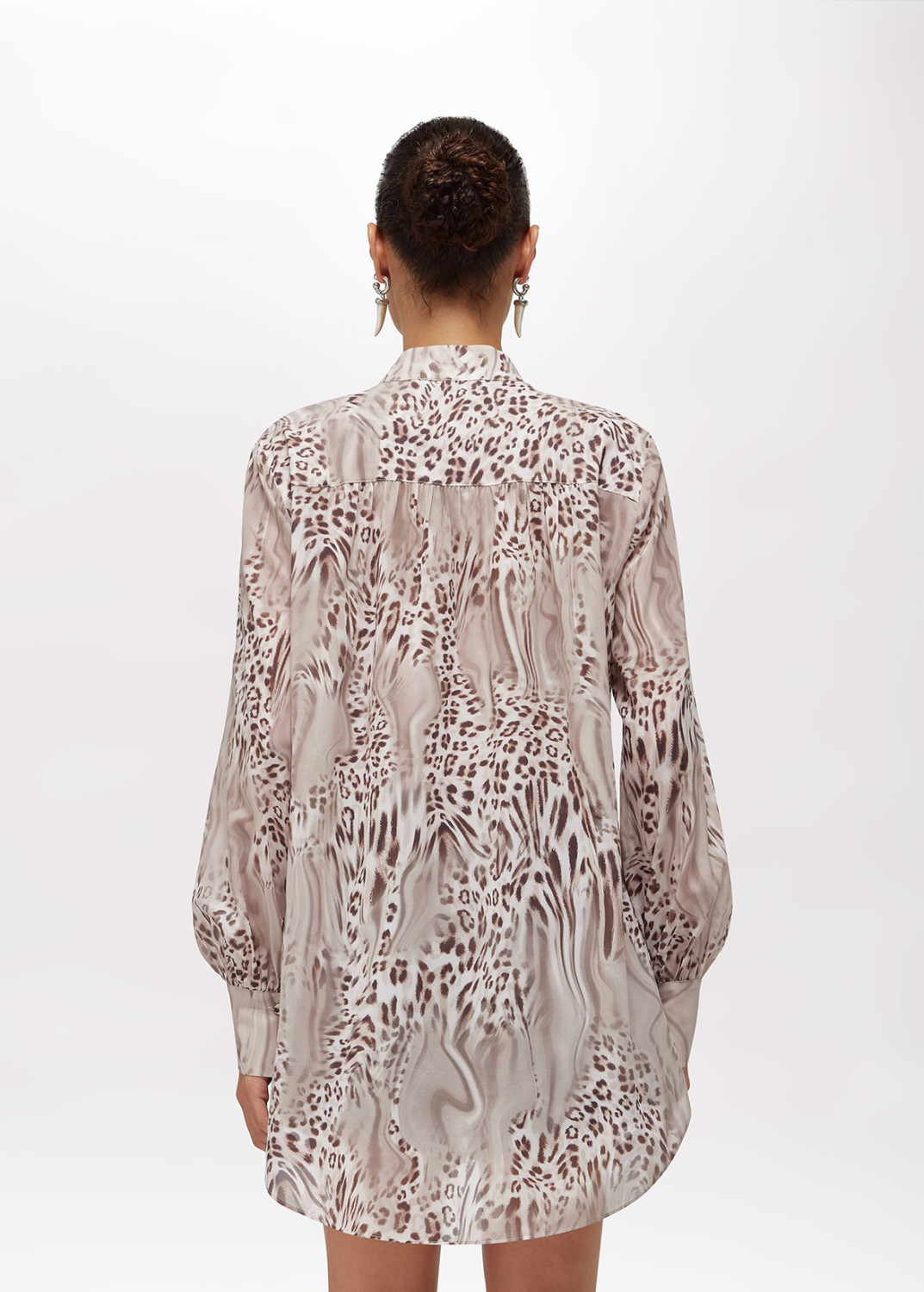 BLUGIRL: CAMICIA OVER IN SETA ANIMALIER