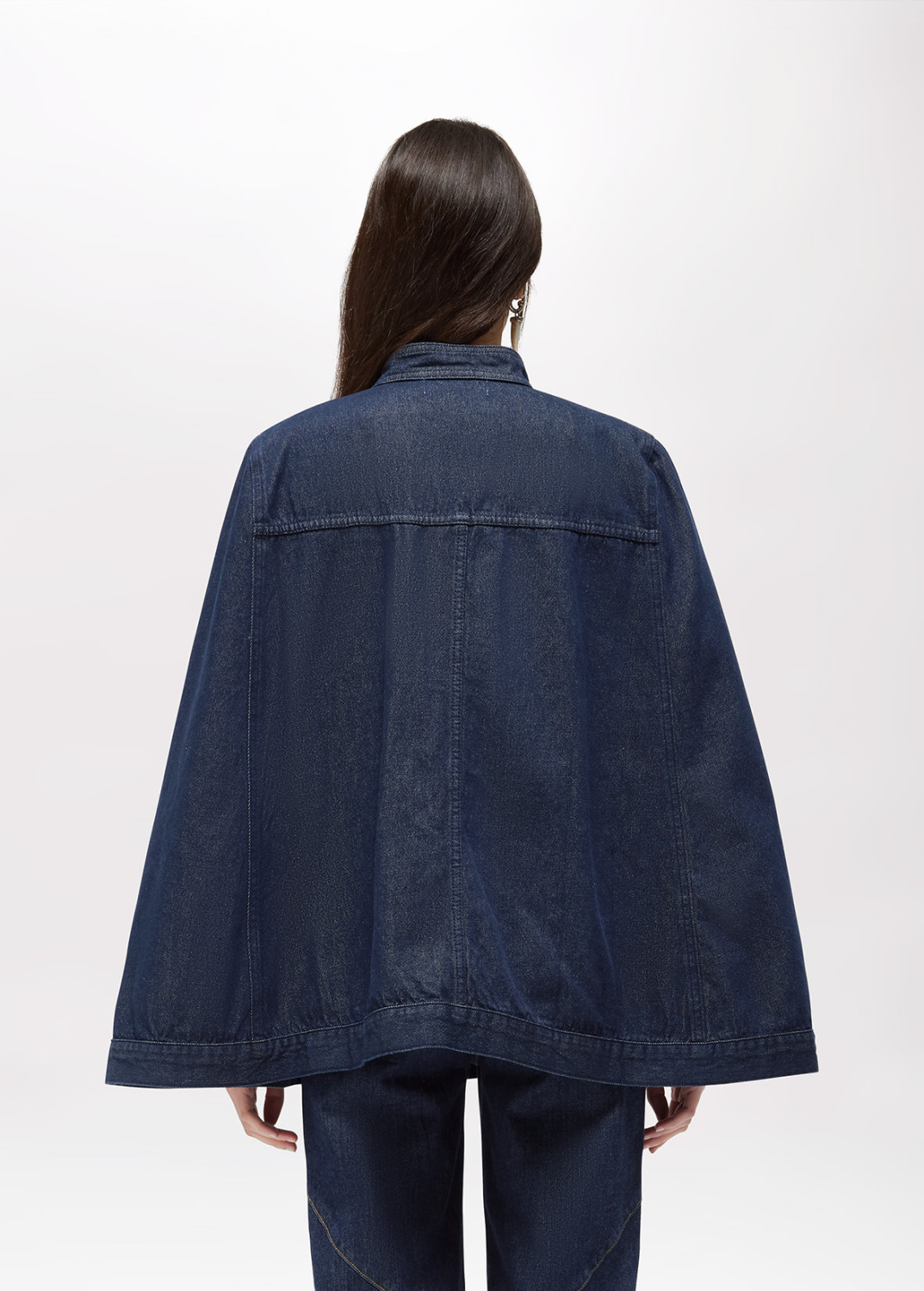 BLUGIRL: DENIM CAPE WITH ROSE
