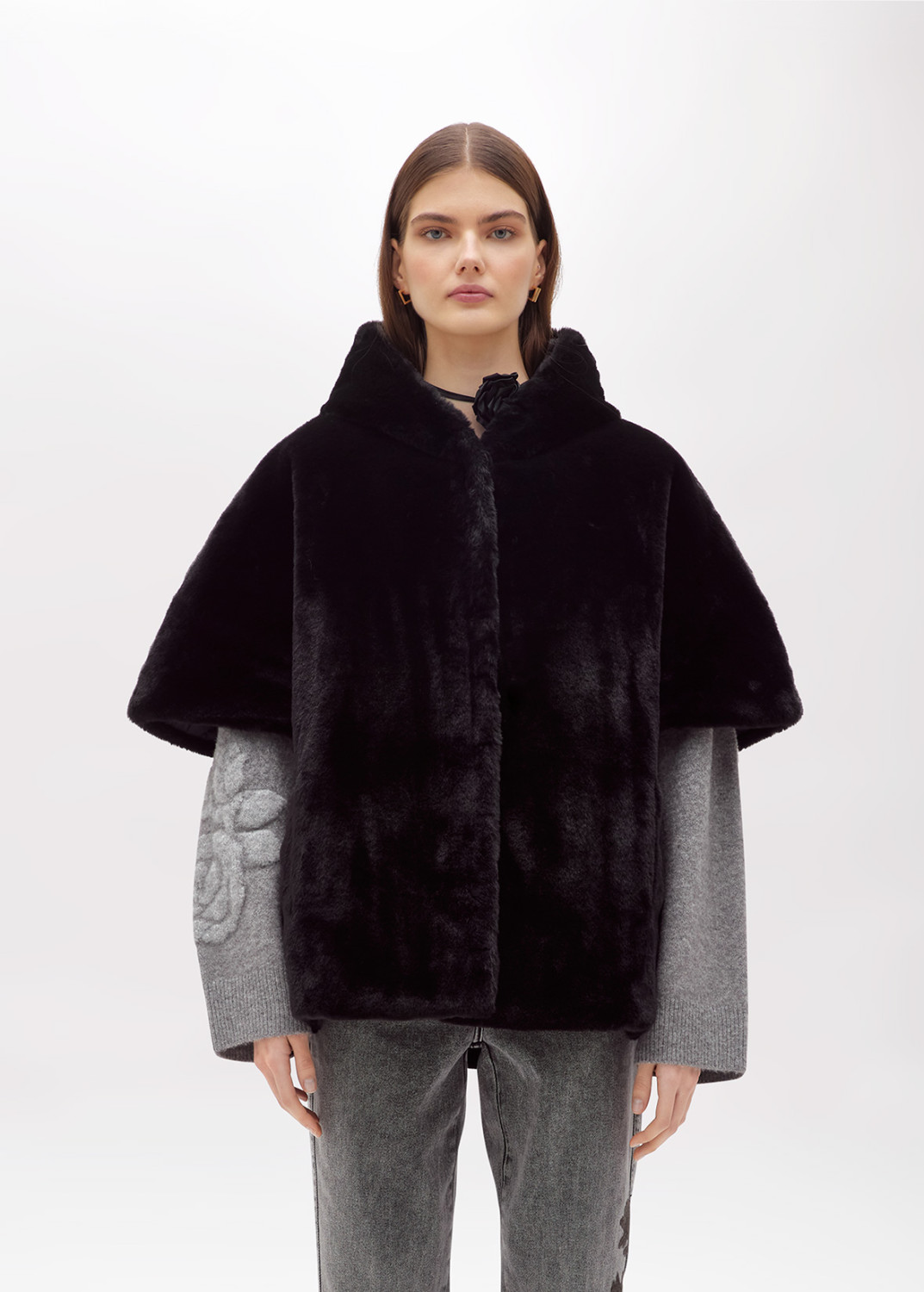 BLUGIRL: CAPPA REVERSIBILE IN FAUX FUR