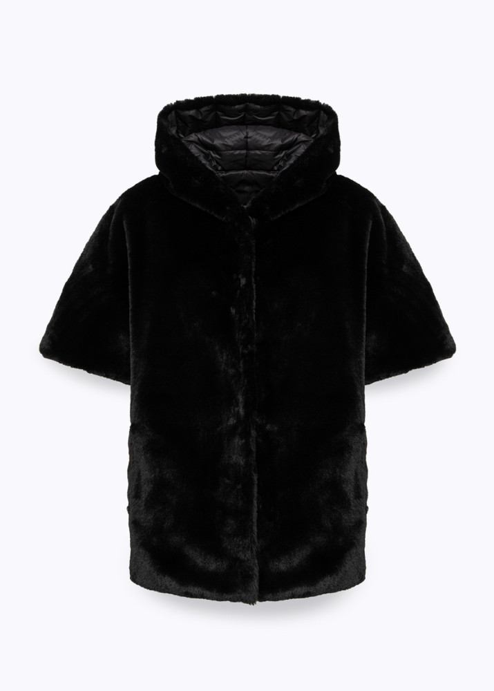 REVERSIBLE FAUX FUR HOODIE