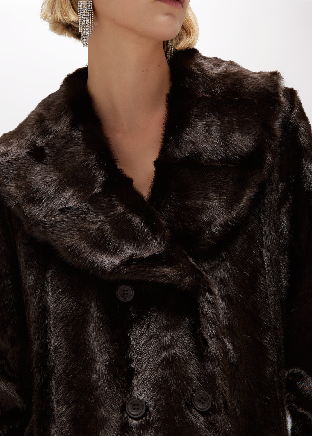 BLUGIRL: CAPPOTTO LUNGO IN FAUX FUR