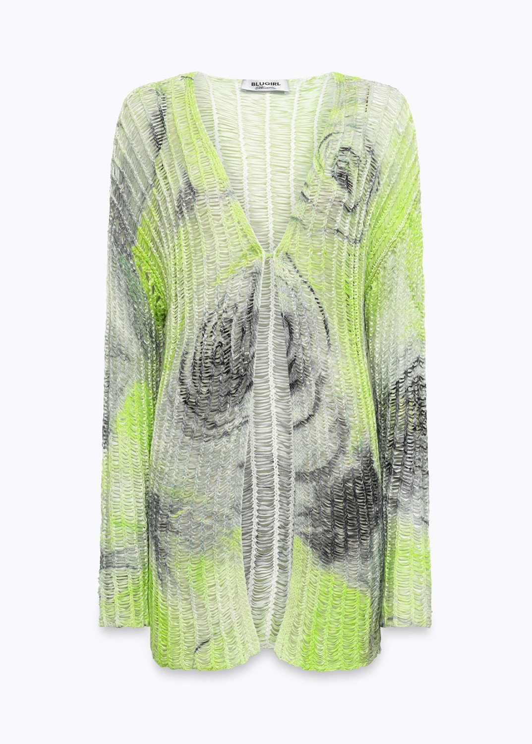 BLUGIRL: MESH CARDIGAN WITH ROSE PRINT