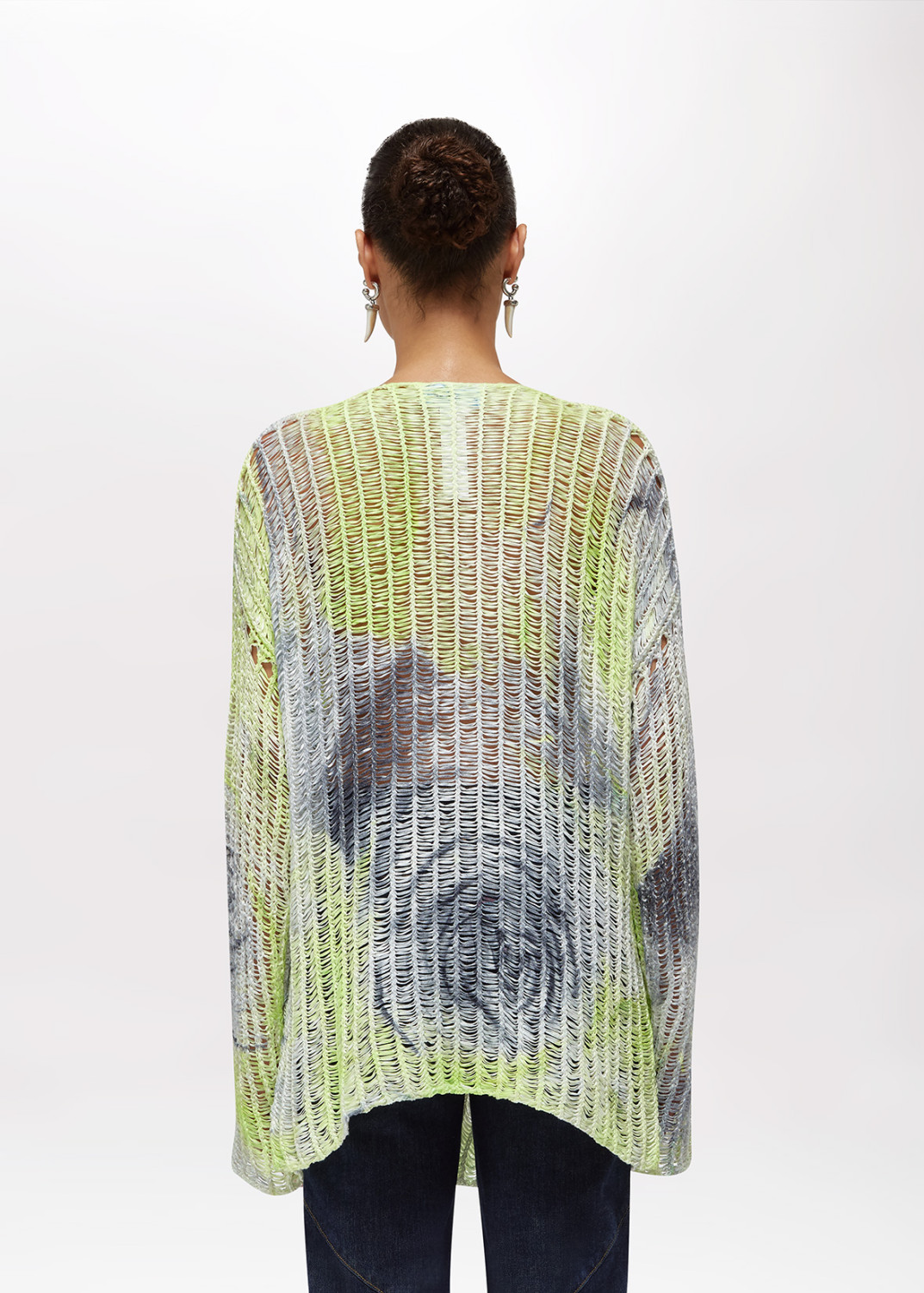 BLUGIRL: MESH CARDIGAN WITH ROSE PRINT