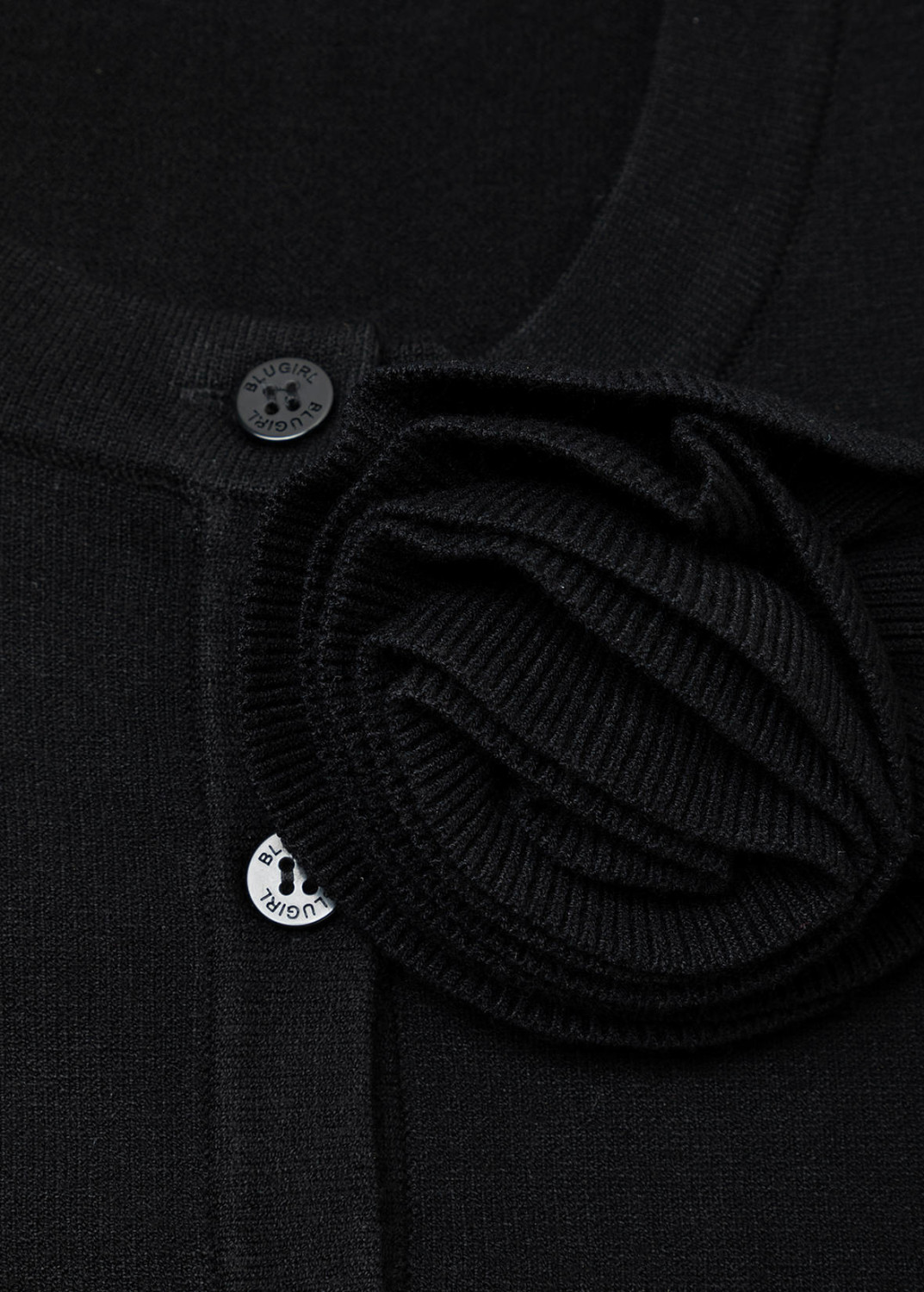 BLUGIRL: STRIPED CARDIGAN WITH ROSE BROOCH