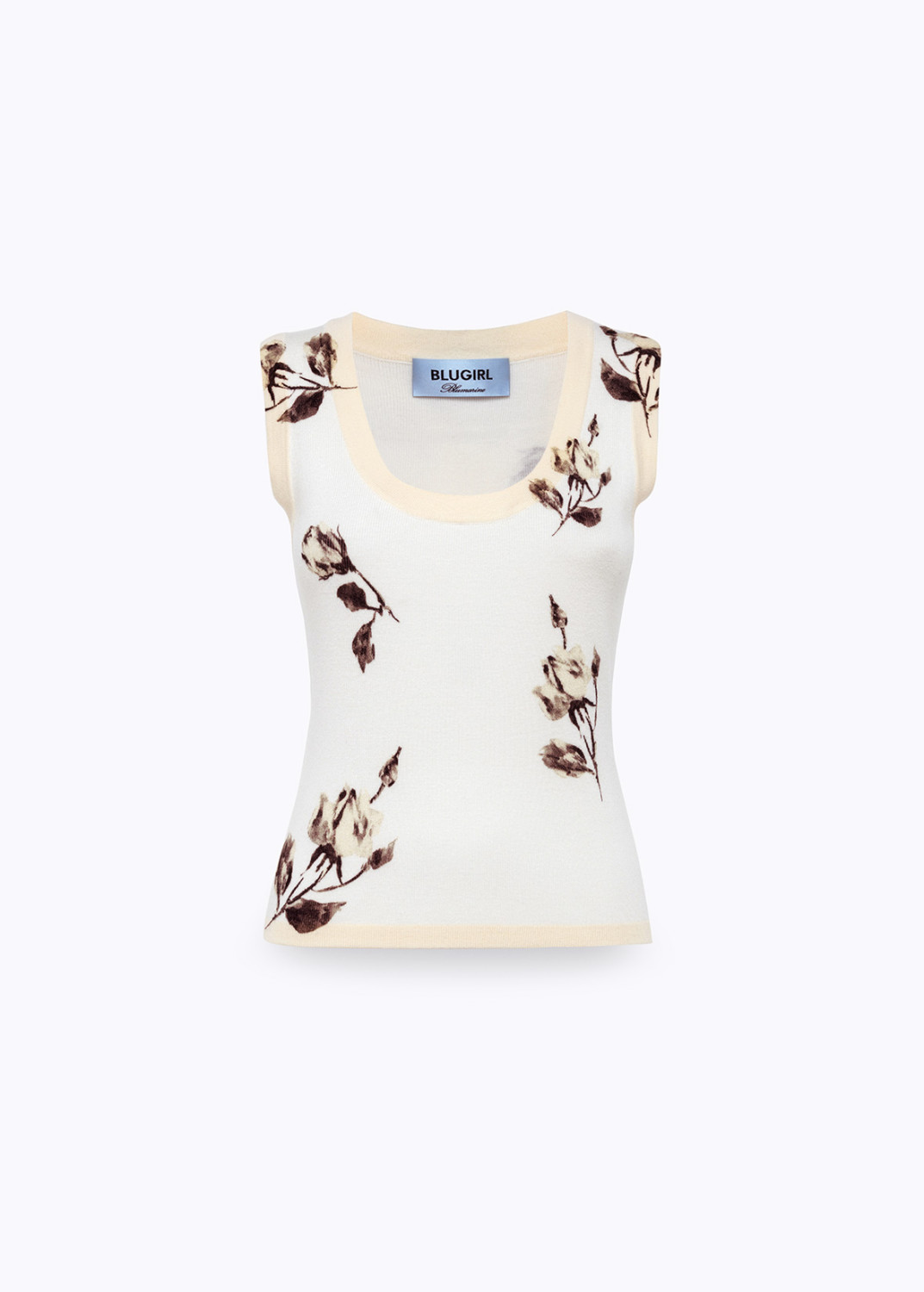 BLUGIRL: CARDIGAN AND FLOWER PRINT TOP