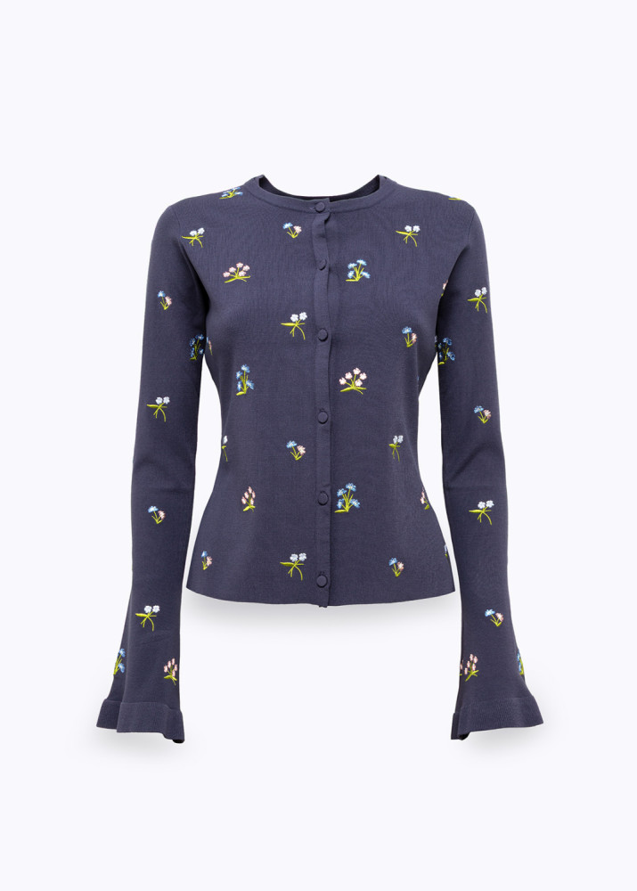 CARDIGAN E TOP IN MAGLIA CON RICAMI