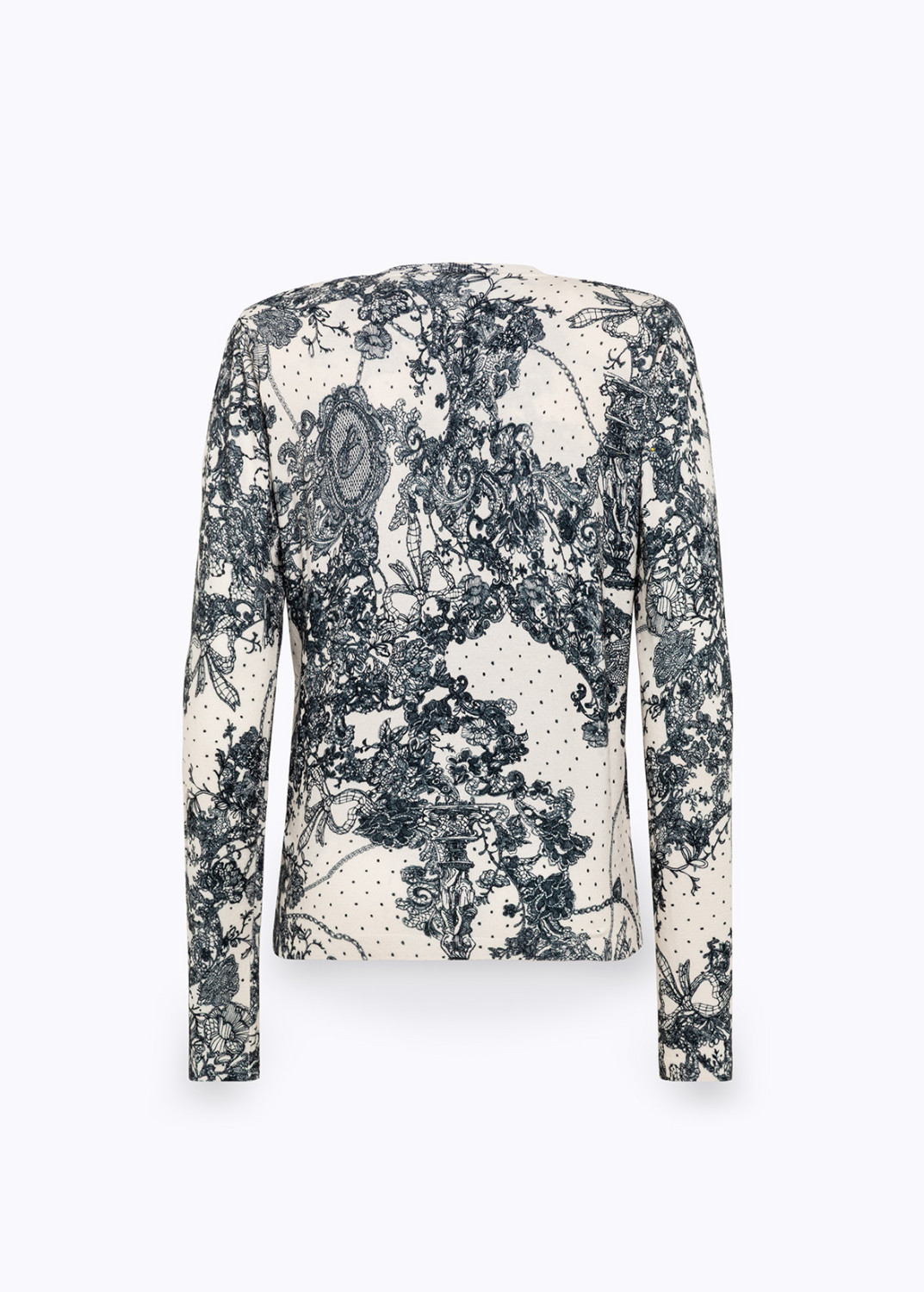 BLUGIRL: CARDIGAN E TOP IN MAGLIA CON STAMPA PIZZO