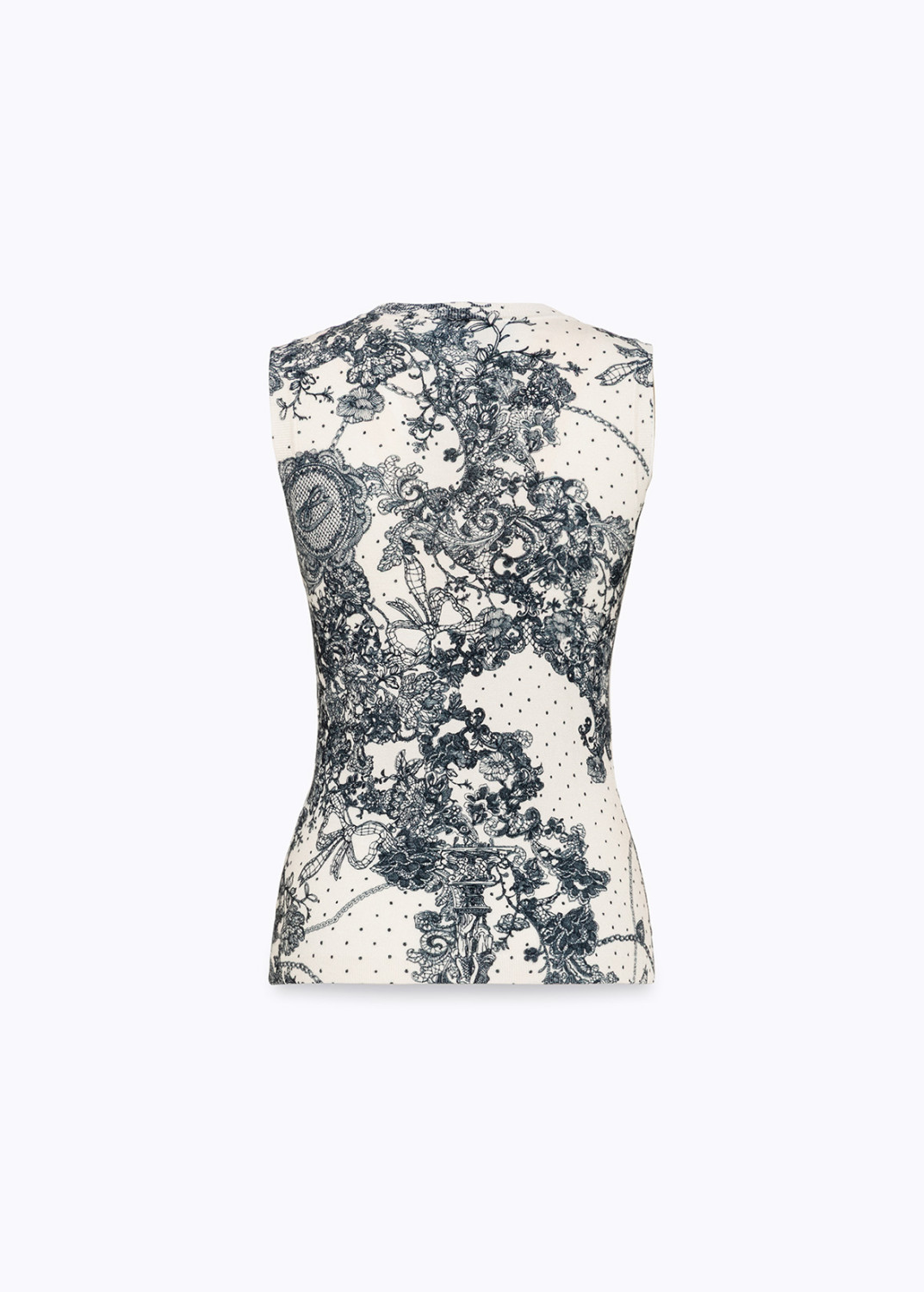 BLUGIRL: CARDIGAN E TOP IN MAGLIA CON STAMPA PIZZO