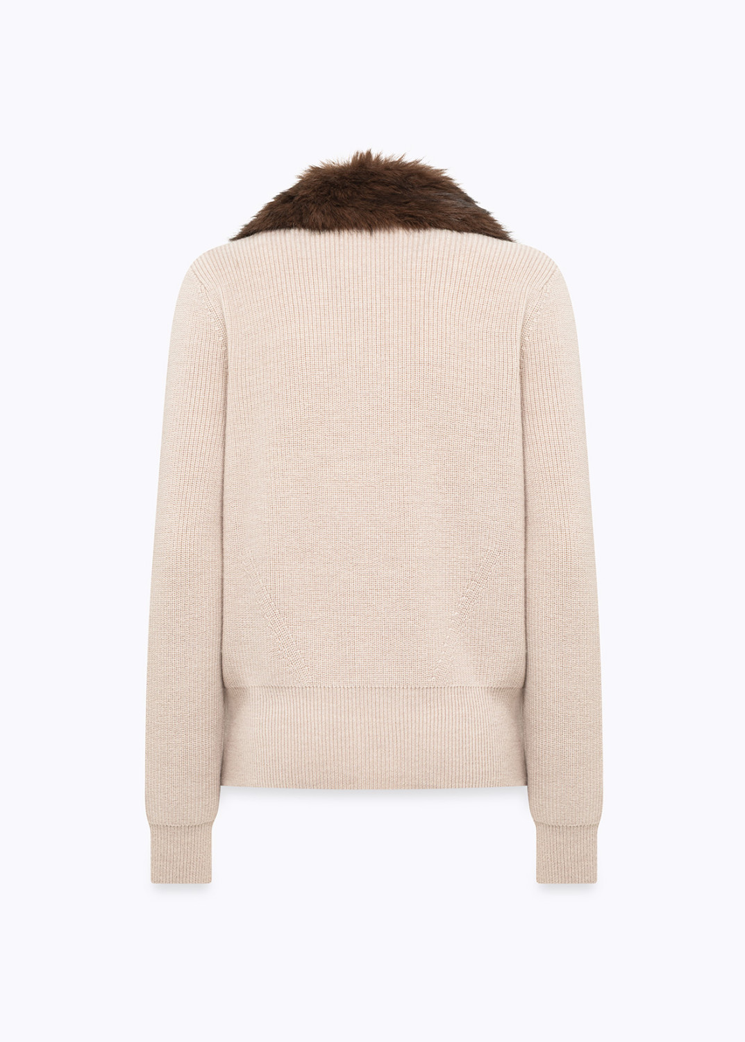 BLUGIRL: WOOL CARDIGAN WITH FAUX FUR