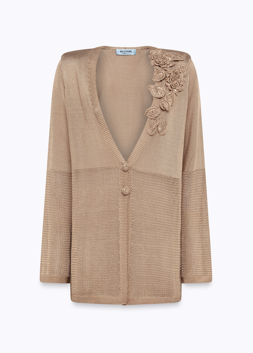 BLUGIRL: CARDIGAN IN MAGLIA CON RICAMO