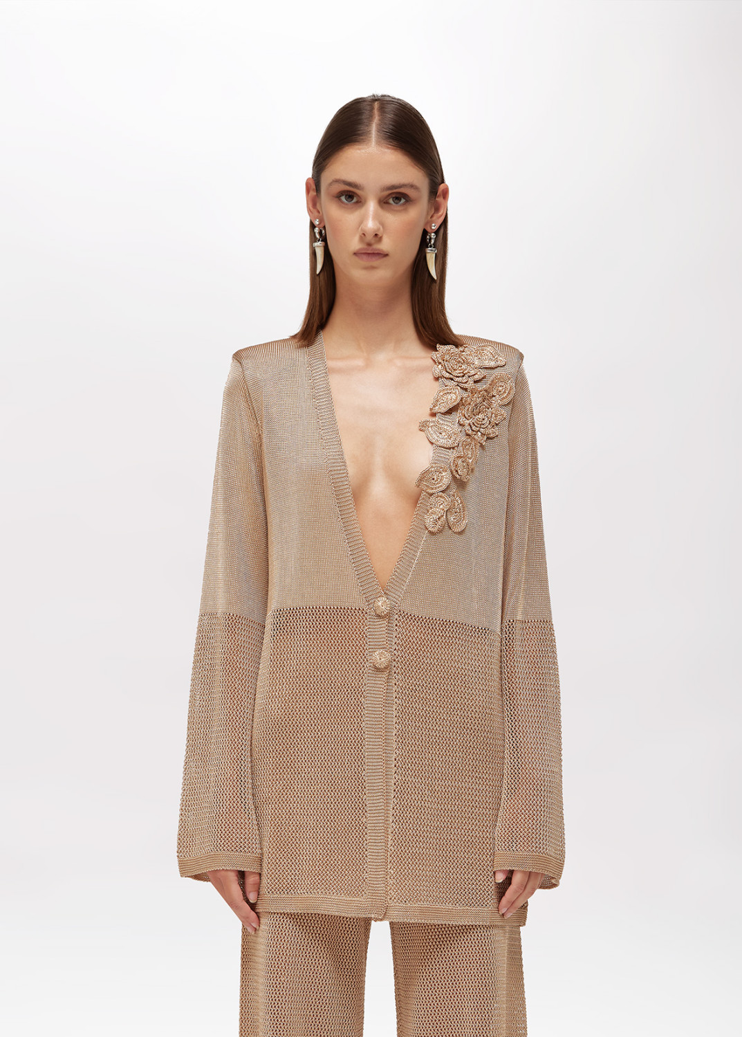 BLUGIRL: CARDIGAN IN MAGLIA CON RICAMO