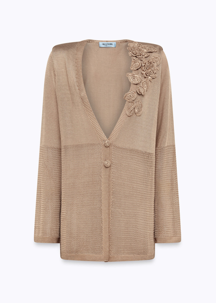 EMBROIDERED KNIT CARDIGAN