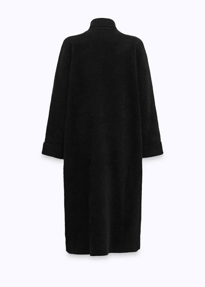 Faux Fur Effect Knit Cardigan