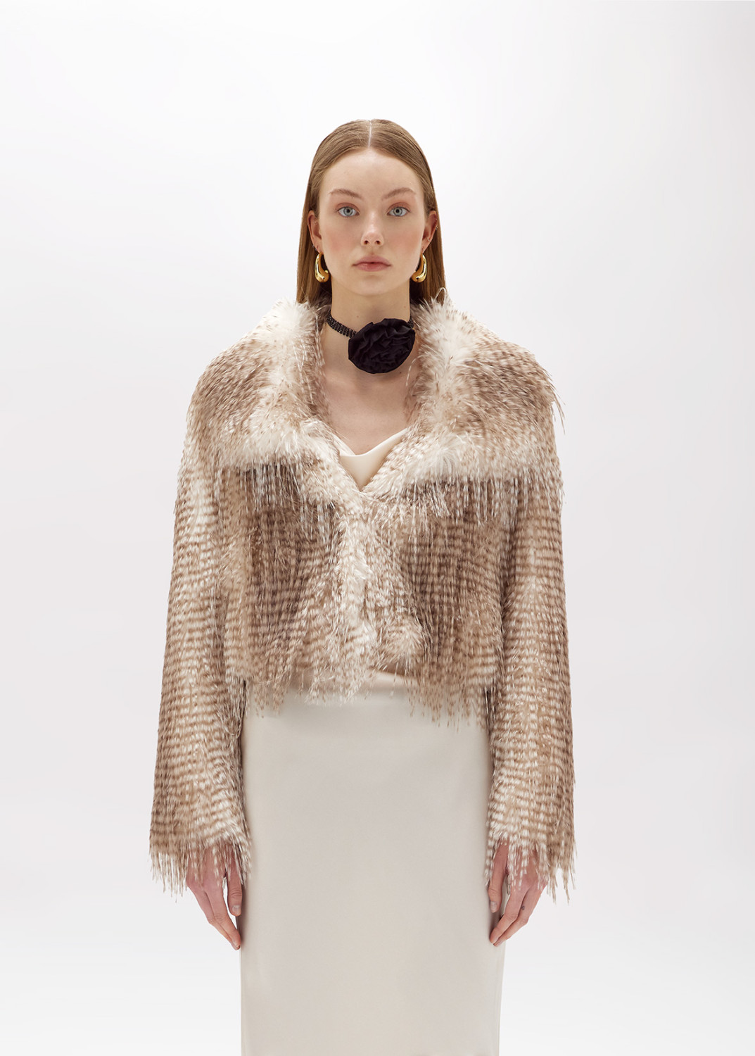 BLUGIRL: BOXY JACKET IN FAUX FUR