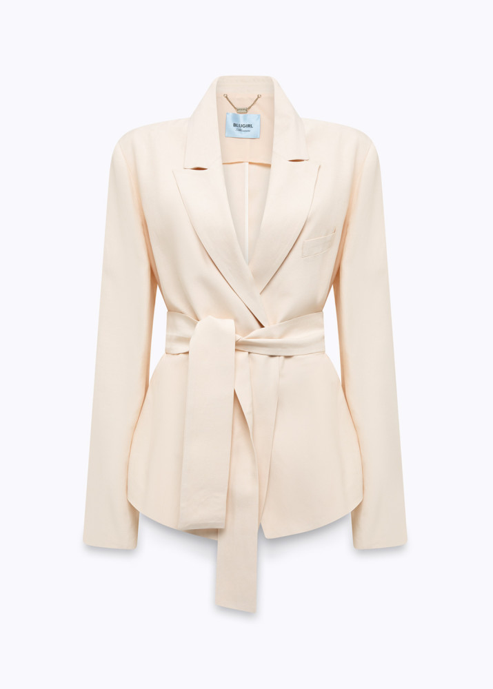 BOXY LINEN-BLEND JACKET