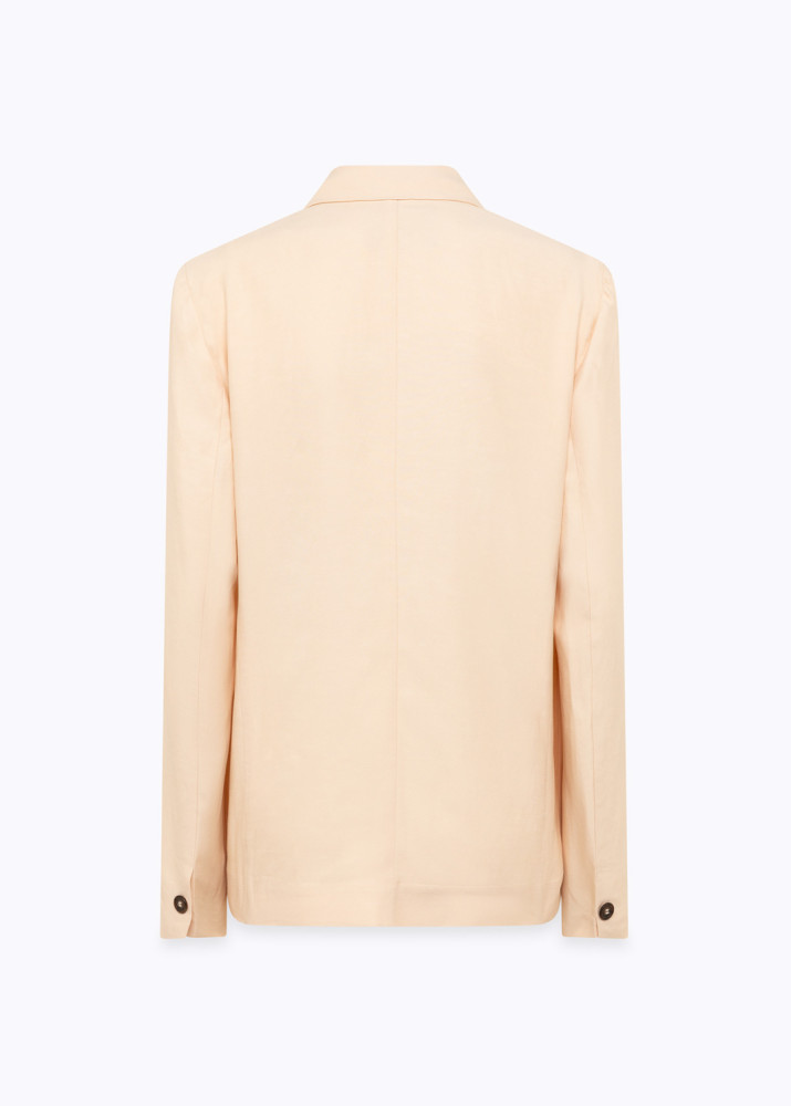 BOXY LINEN-BLEND JACKET