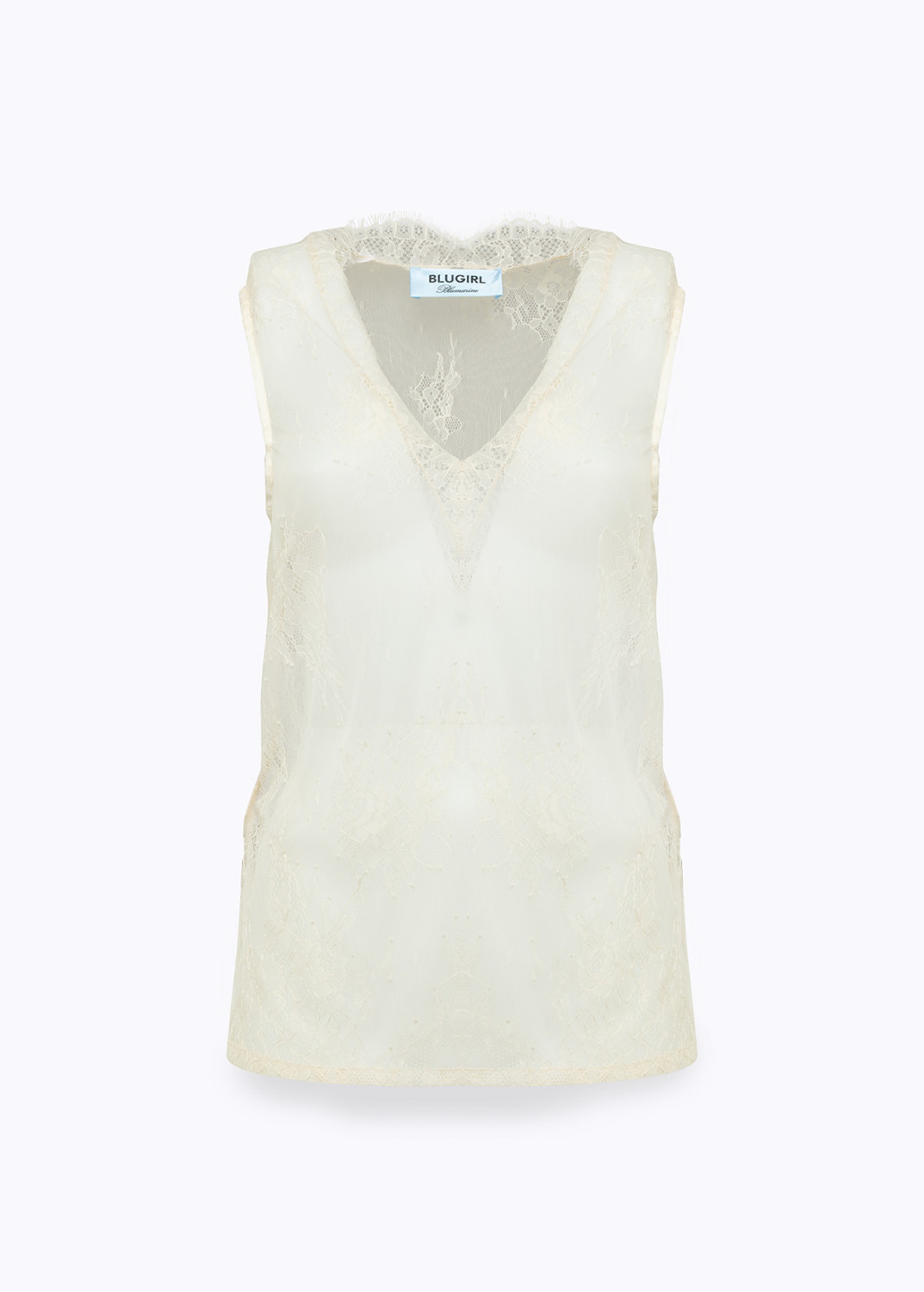 BLUGIRL: FLANNEL JACKET AND LACE TOP