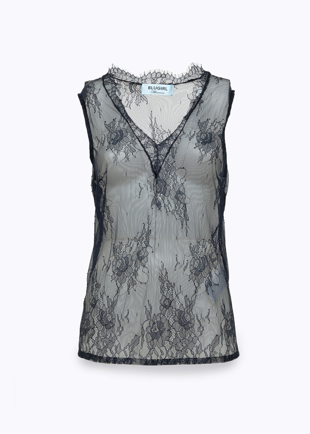 BLUGIRL: FLANNEL JACKET AND LACE TOP