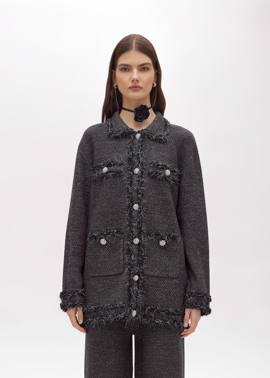 BLUGIRL: Mouliné Knit Jacket