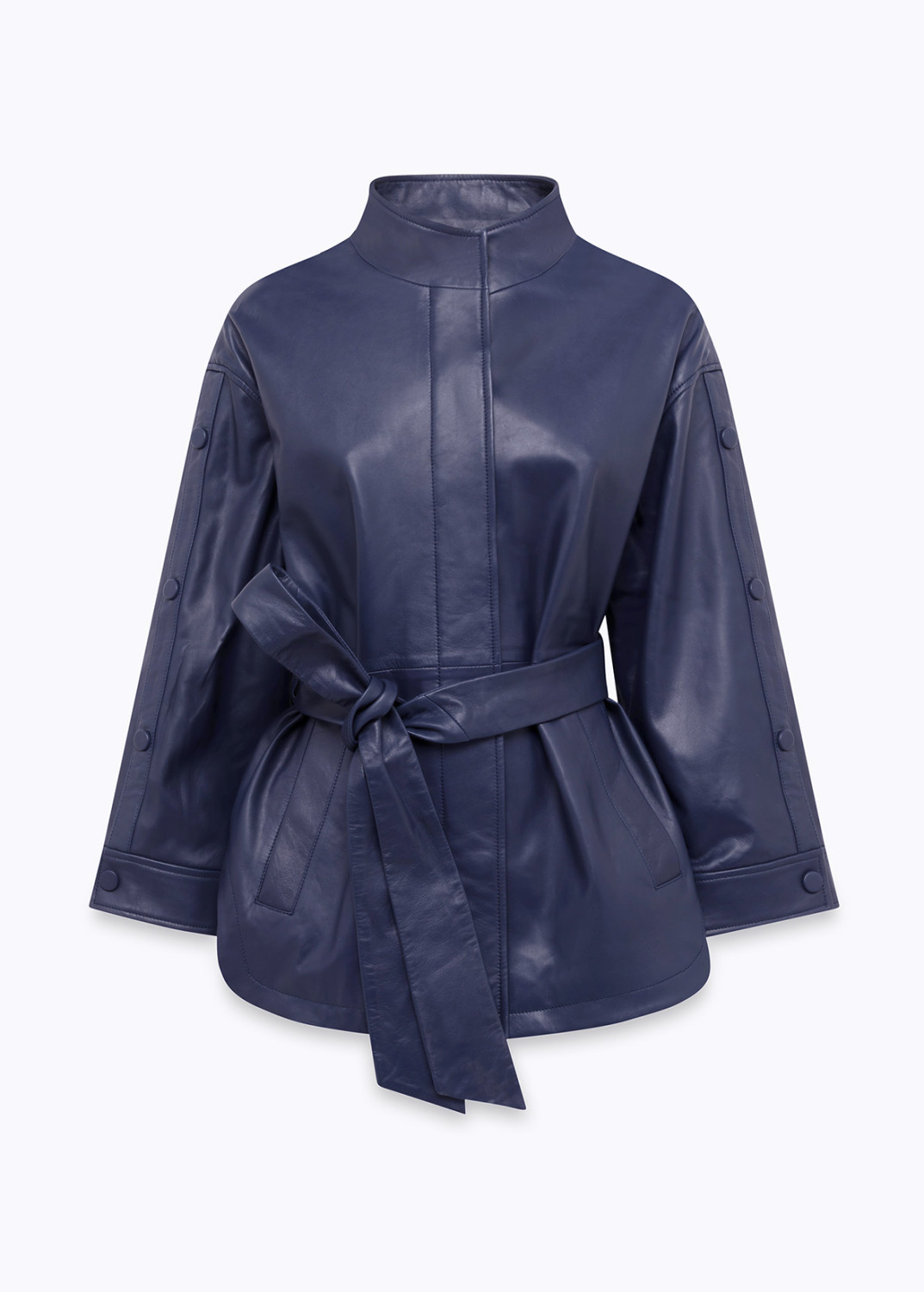 BLUGIRL: GIACCA IN PELLE CON CINTURA