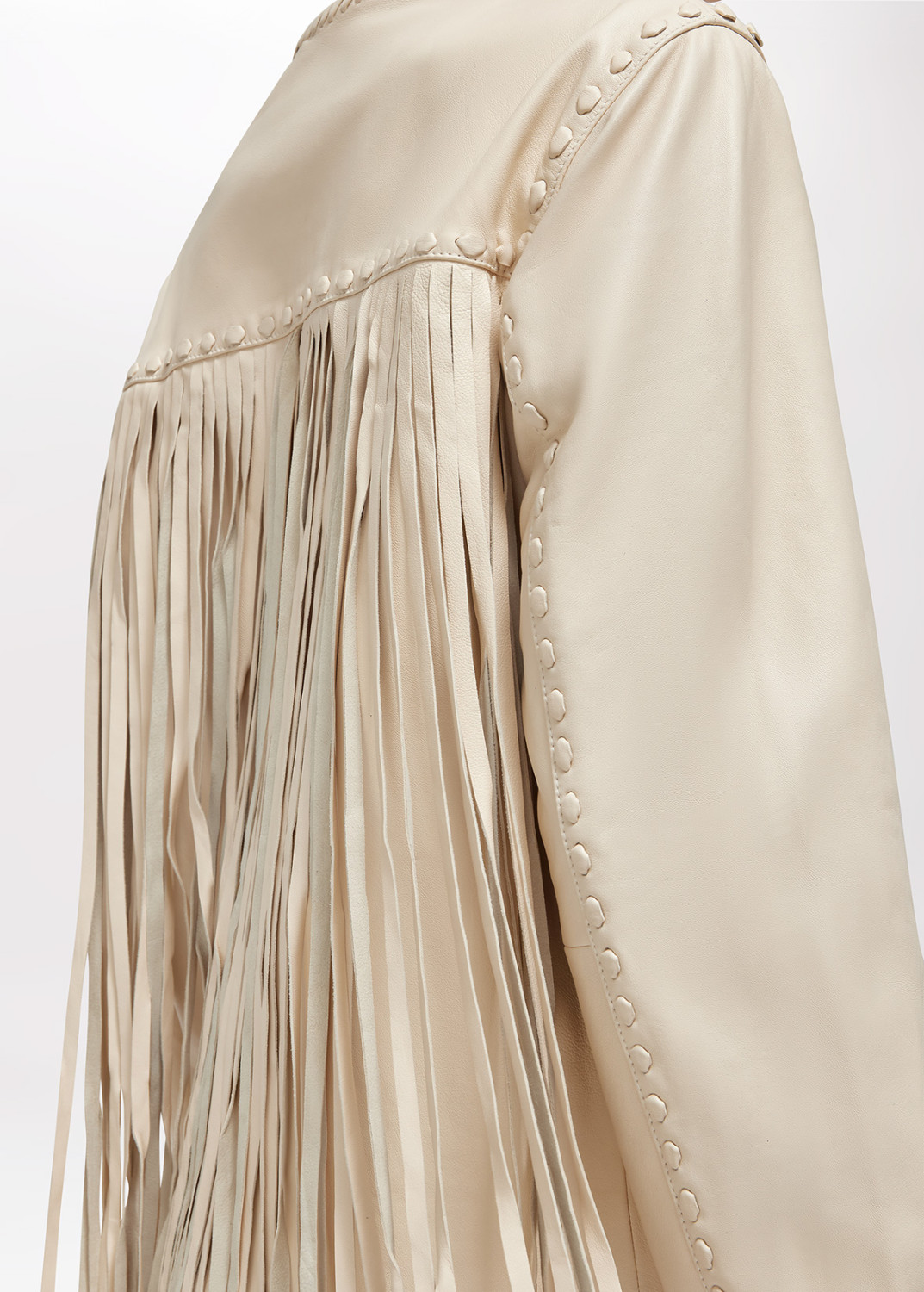 BLUGIRL: GIACCA IN PELLE CON FRANGE