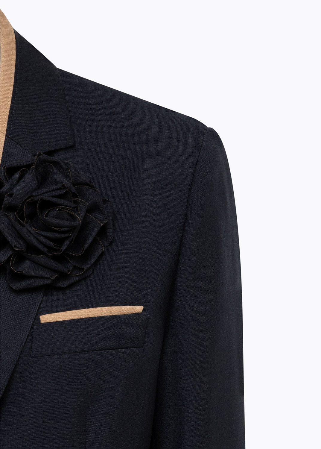 BLUGIRL: GIACCA OVER IN FRESCO DI LANA CON ROSA