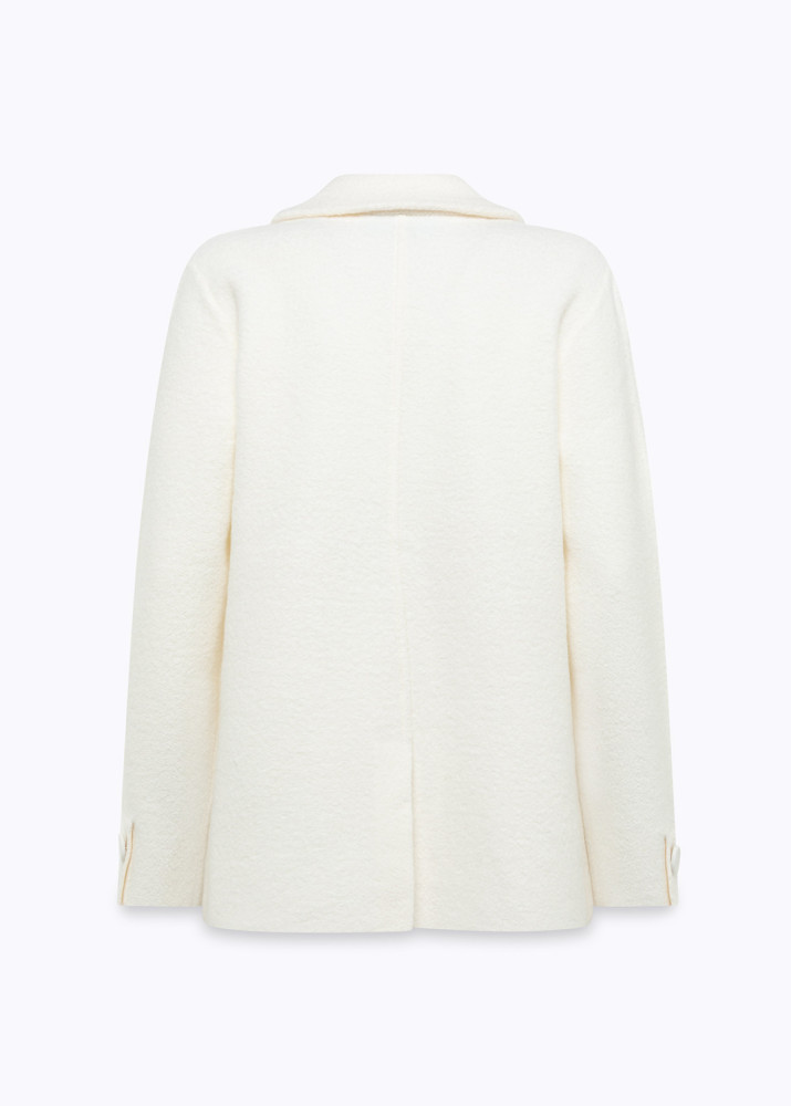 GIACCA OVER IN MAGLIA JACQUARD CON SPILLA