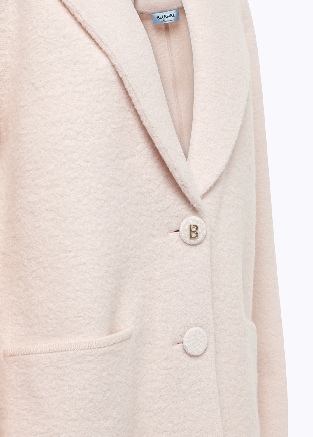 BLUGIRL: OVERSIZED JACQUARD KNIT JACKET WITH PIN