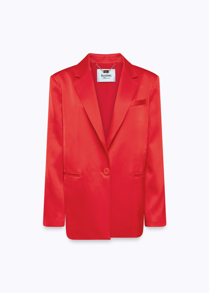 OVERSIZED SATIN BLAZER
