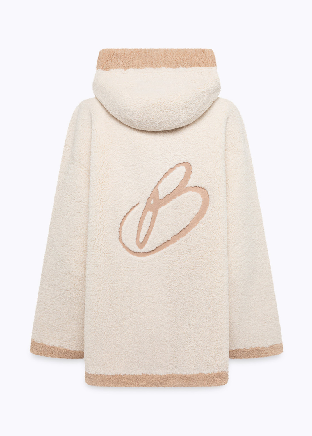 BLUGIRL: GIACCONE EFFETTO MONTONE CON LOGO