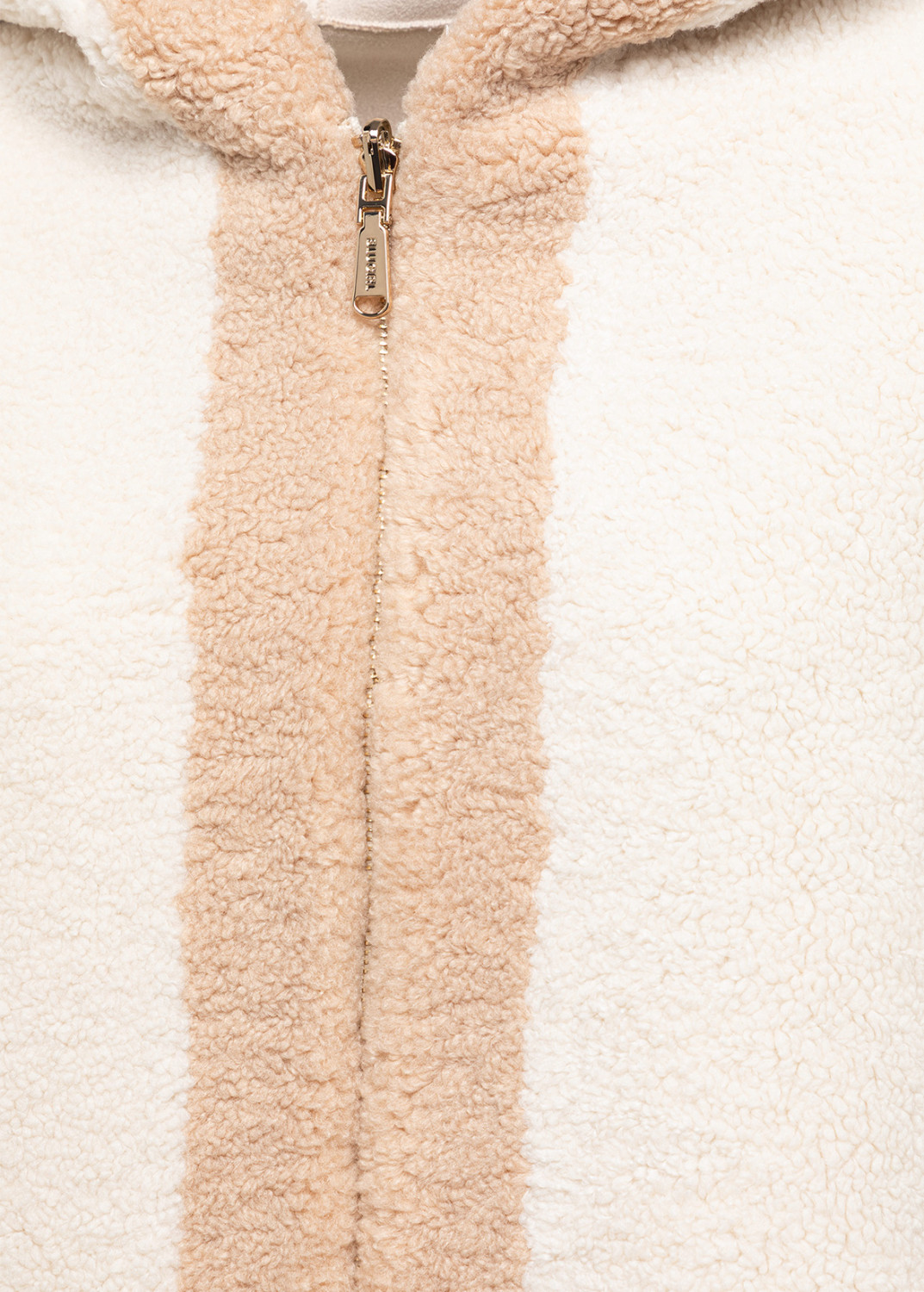 BLUGIRL: SHEARLING EFFECT COAT WITH LOGO