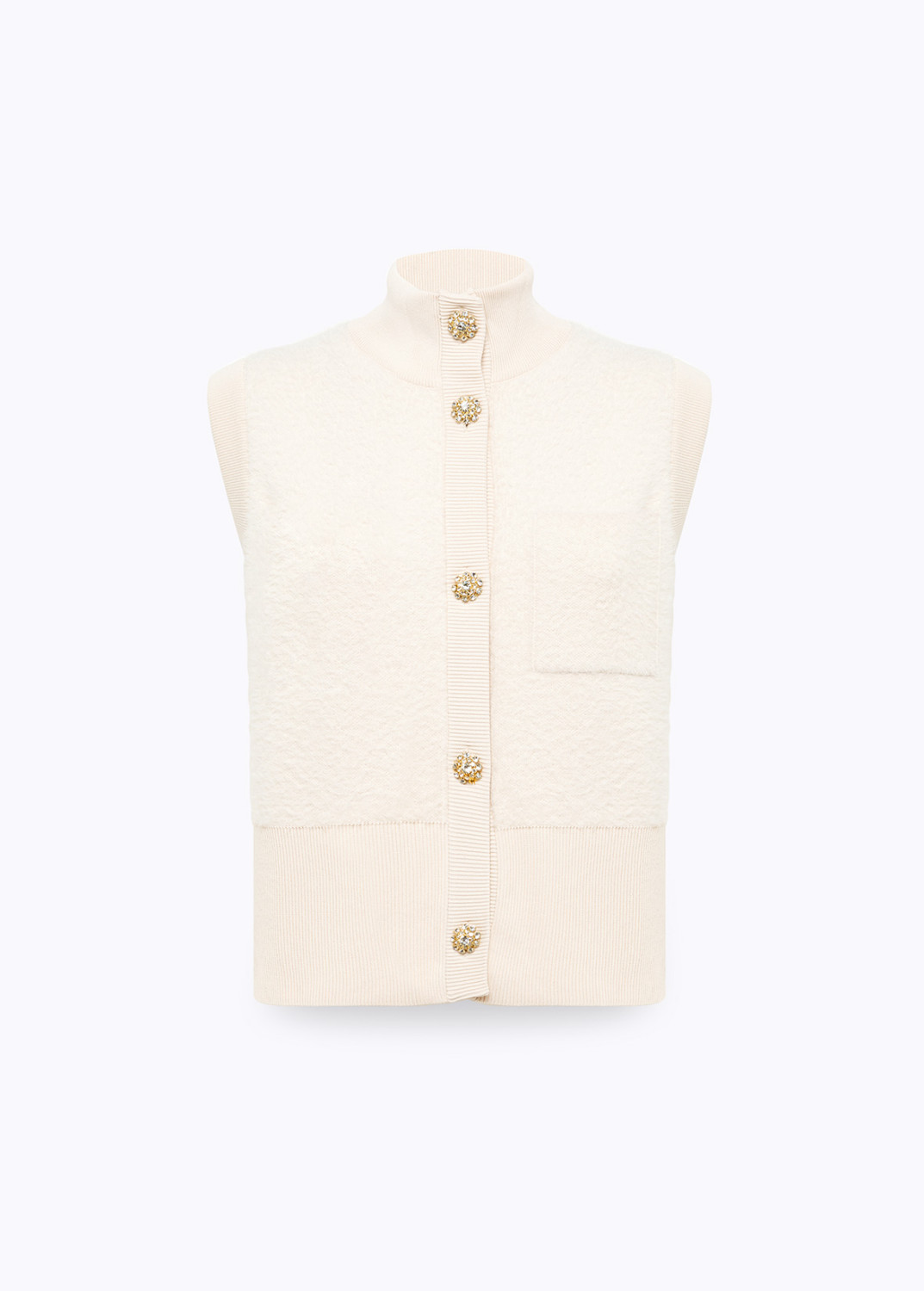 BLUGIRL: GILET IN FILATO EFFETTO PELLICCIA