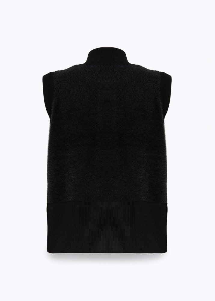 FUR-LIKE KNIT VEST